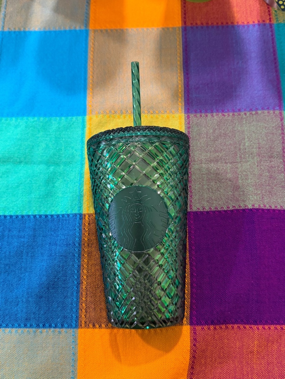 Starbucks Emerald Green Jeweled Tumbler 16 fl oz